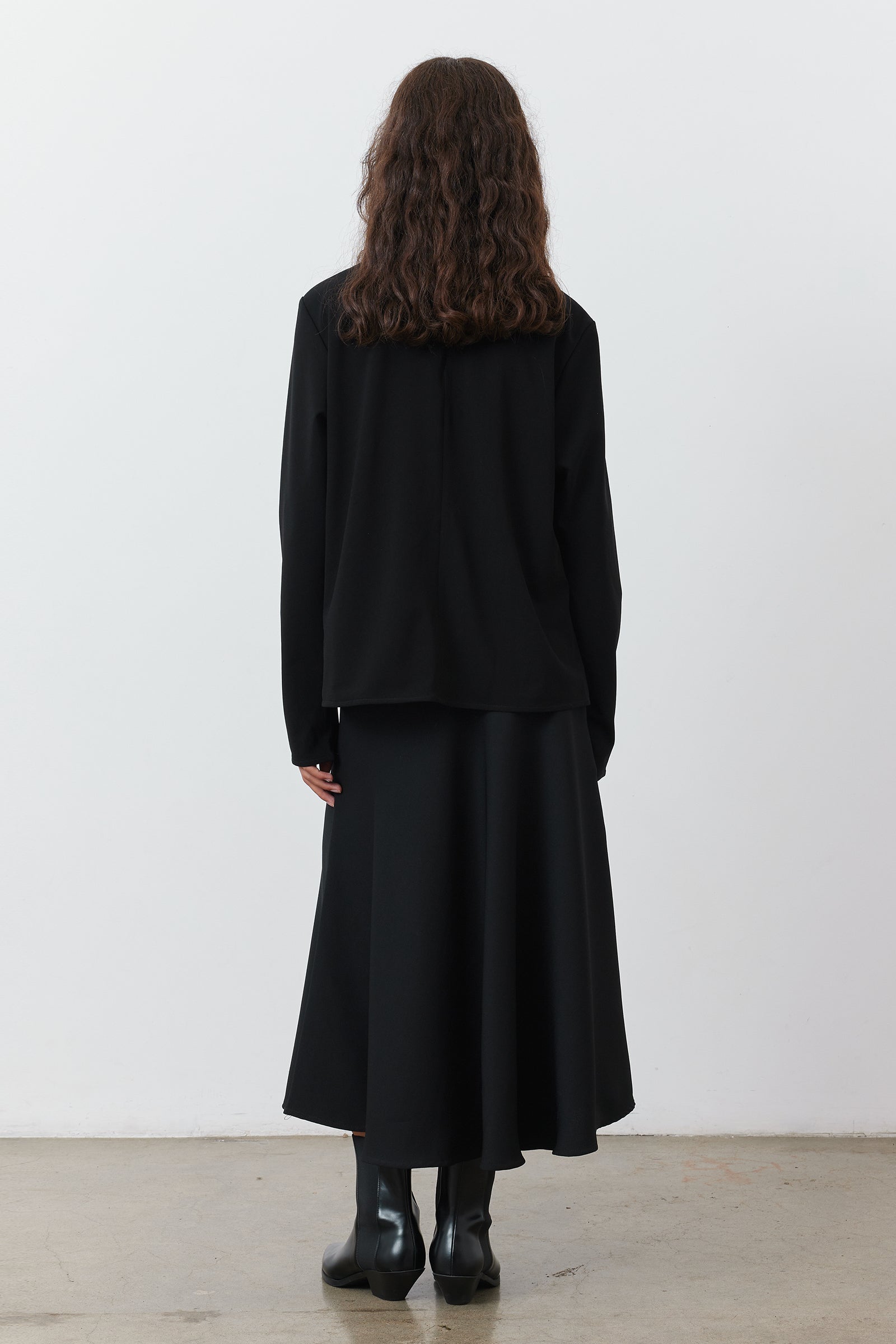 Drape Skirt in Black