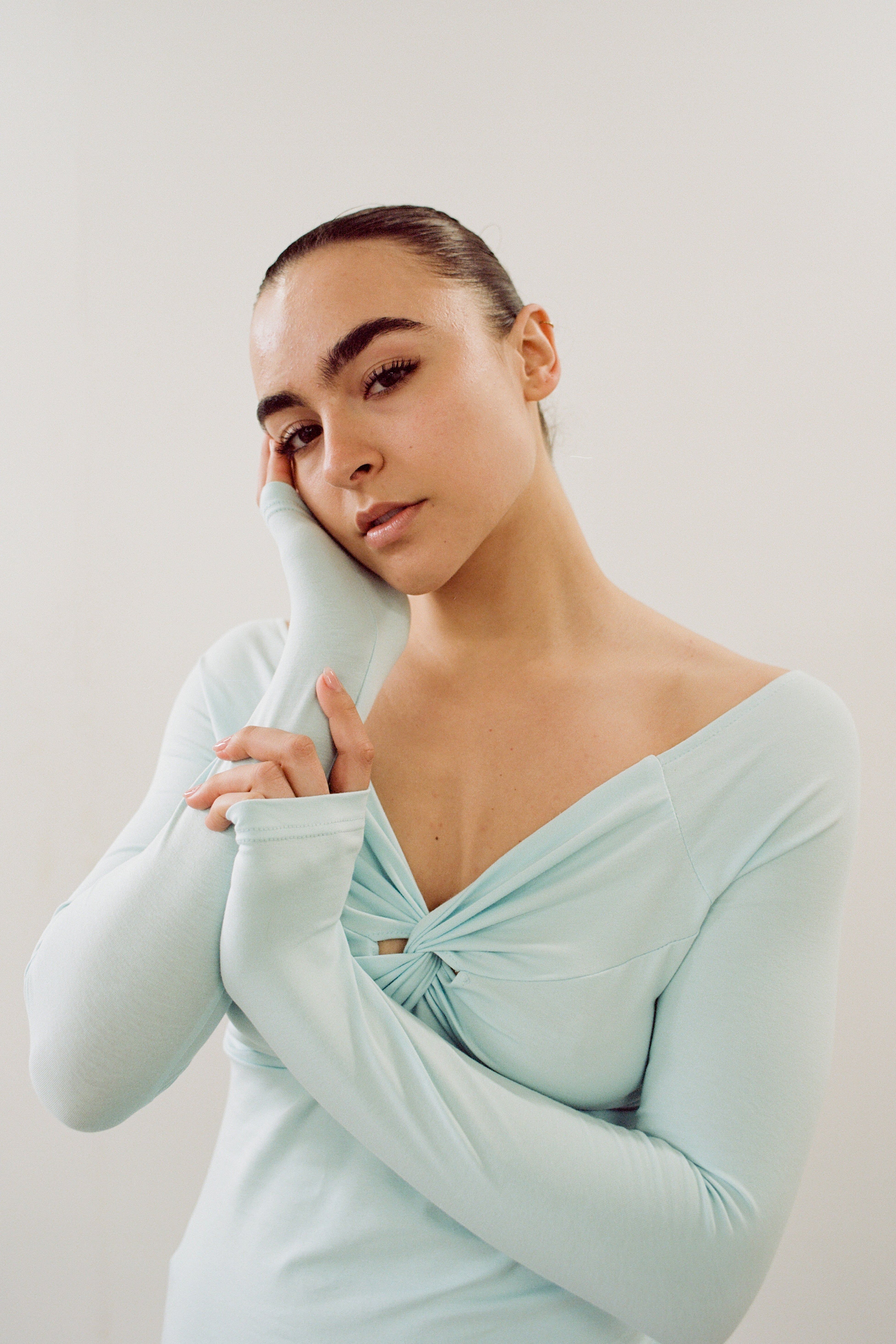 Knot Top in Powder Blue