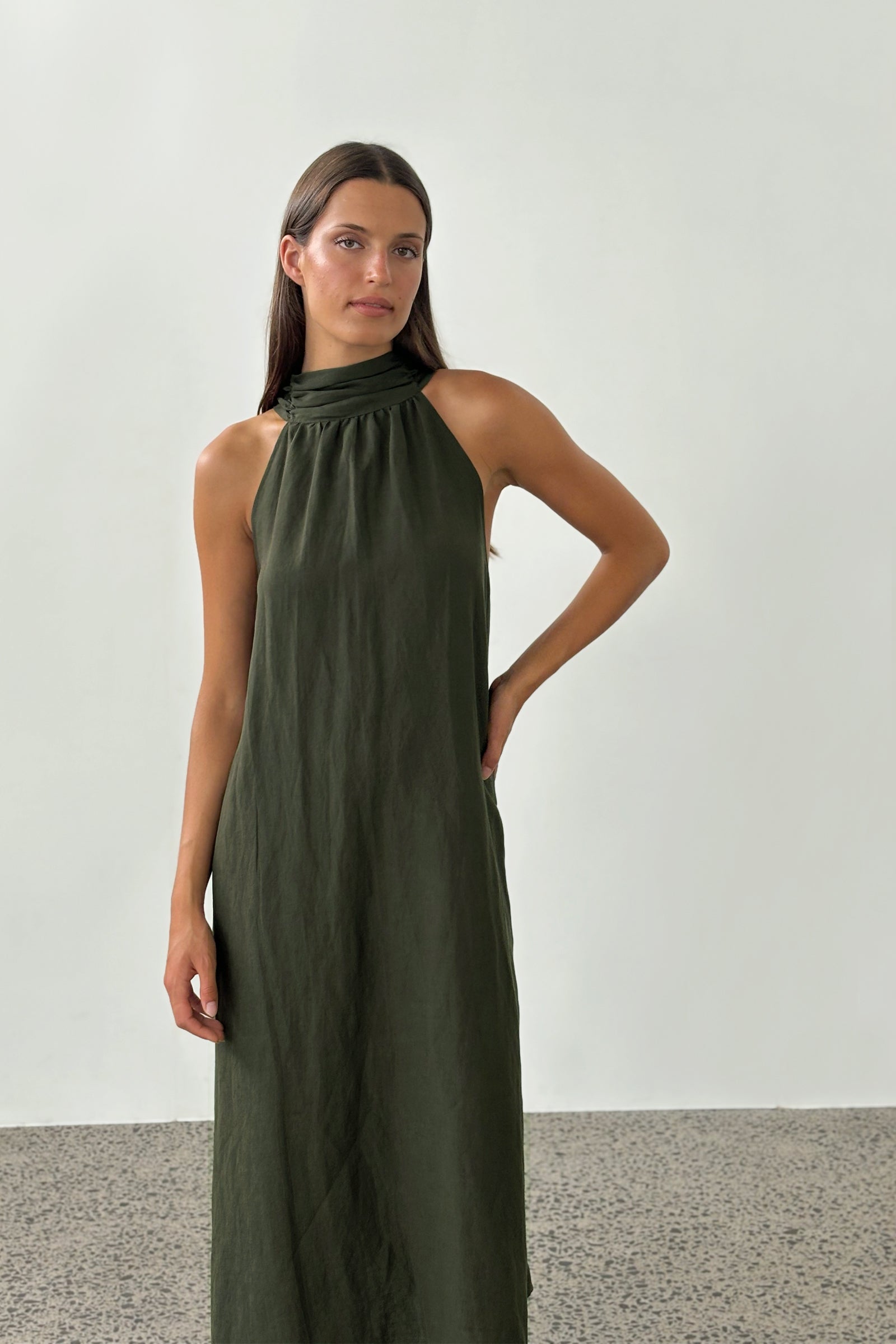 Lowe Dress in Khaki