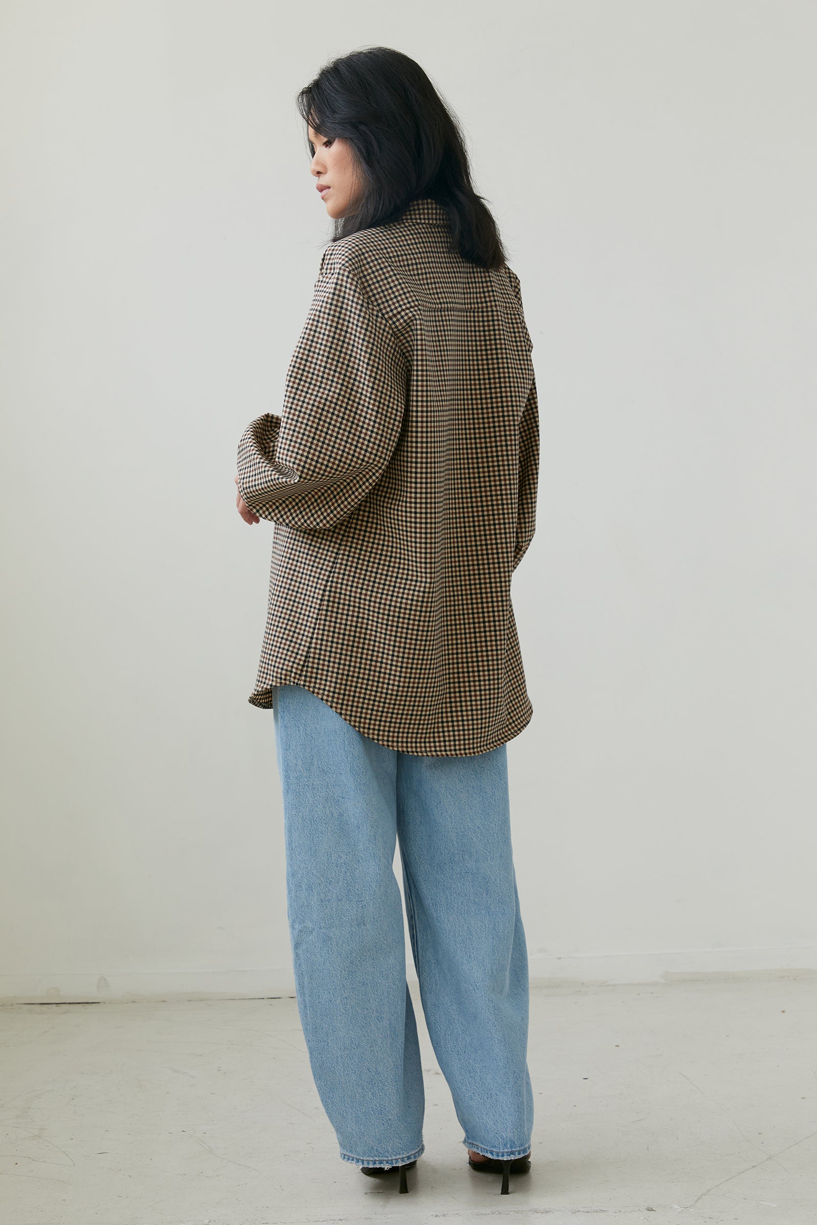 Mes Wool Overshirt in Check